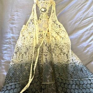 Lace kimono- beach cover up